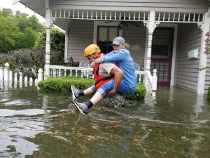 First Responder coming to the rescue after Hurricane Harvey. 