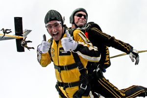 Skydiving is one type of risk many people face in their business life. Find out how to mitigate risk at your small business by reading My Insurance Question. 