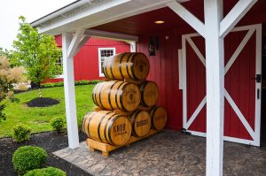 Bourbon Barrels holding Kentucky Straight Bourbon Whiskey